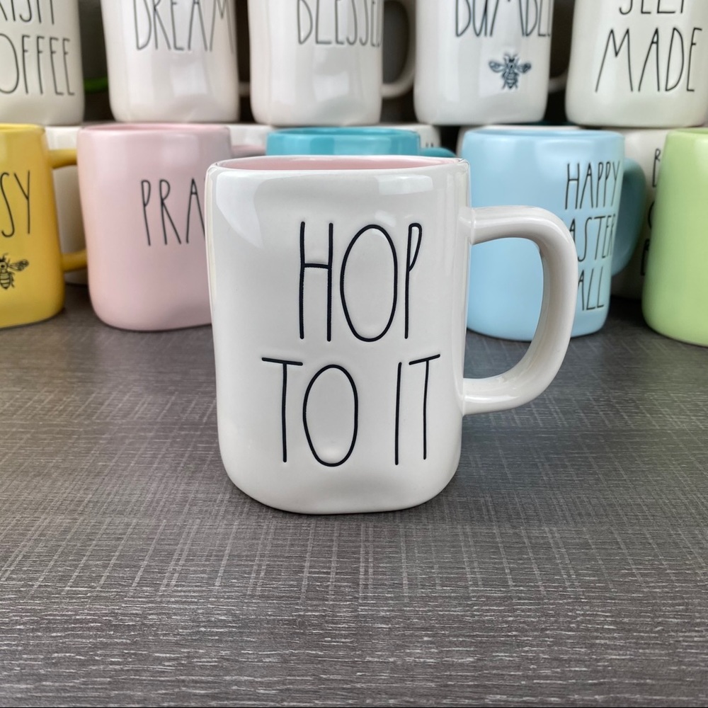 Rae Dunn Hop To It mug. New.